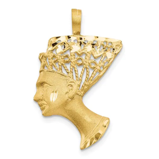 10K Yellow Gold Queen Nefertiti Charm FindingKing {1}