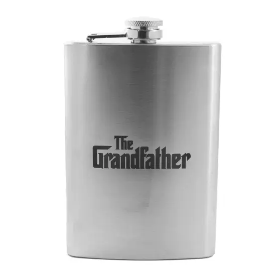 8oz The Grandfather Stainless Steel Flask {1}
