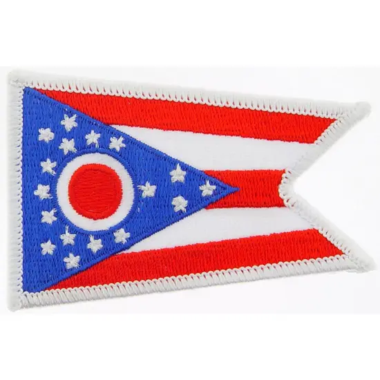 Ohio State Flag Patch 2 1/2" x 3 1/2" {1}