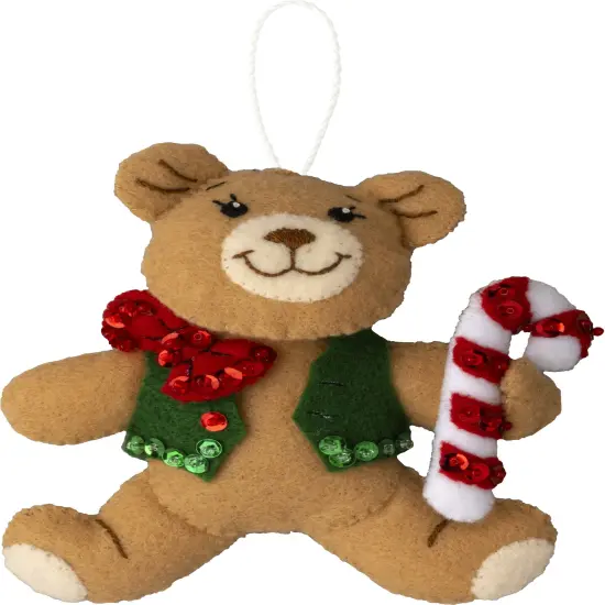 Bucilla Felt Ornaments Applique Kit Set Of 6-Holiday Favorites {4}