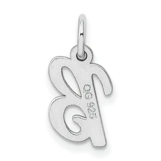 Sterling Silver Small Script Initial Letter B Charm Jewerly 16mm x 10mm {4}
