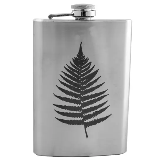 8oz Fern Leaf Stainless Steel Flask {1}