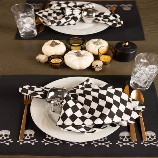 DII Skulls Embroidered Placemat (Set of 4) {2}