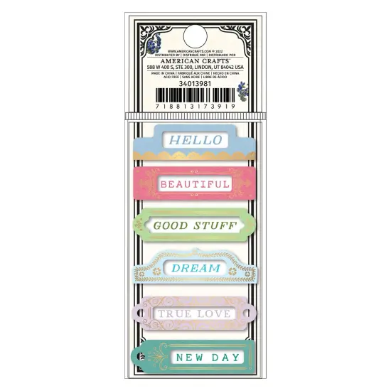BoBunny Brighton Layered Stickers-12/Pkg {2}