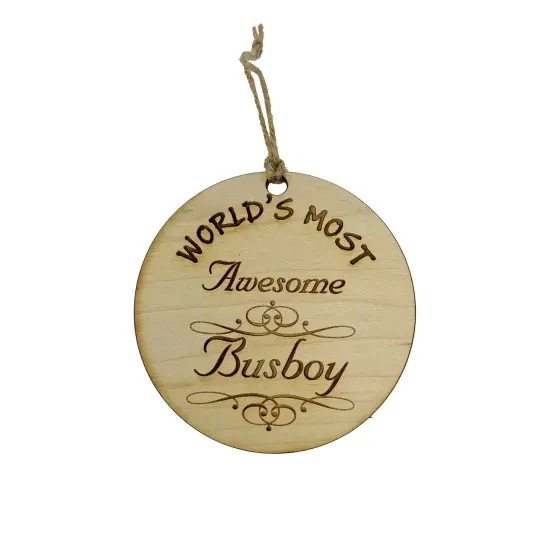 Worlds most Awesome Busboy - Ornament {2}