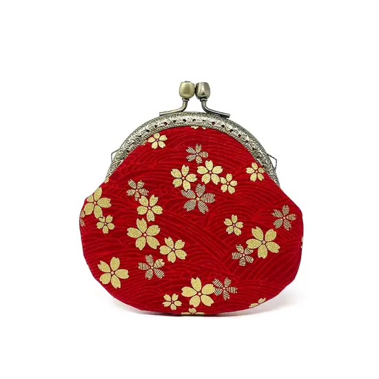 Wrapables Stylish Decorative Coin Purse, Clasp Wallet Red Blossoms {1}