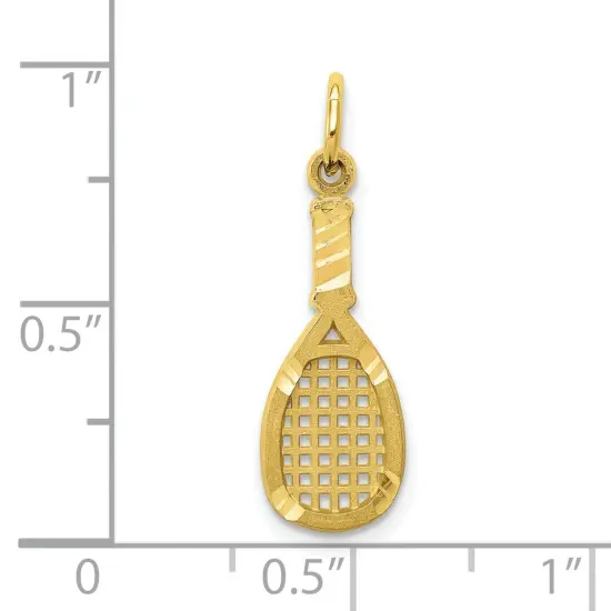 10K Yellow Gold Racquetball Racquet Charm FindingKing 25 X 7mm Jewerly {4}
