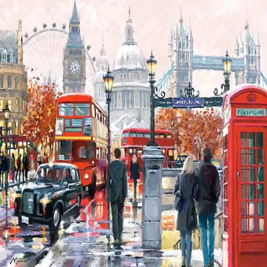 1000 Piece Jigsaw Puzzle, London Collage, Colorful Puzzle of the UK, London puzzle, European Puzzle, Adult Puzzle, Castorland C-103140-2 {2}