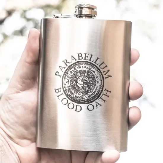 8oz Parabellum Stainless Steel Flask {3}