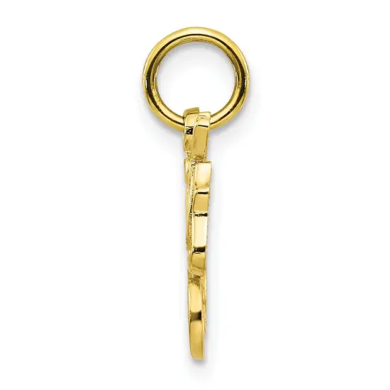 Fashion Jewelry 10K Yellow Gold Sister Charm Sis Pendant Jewelry 19 X 13mm {4}