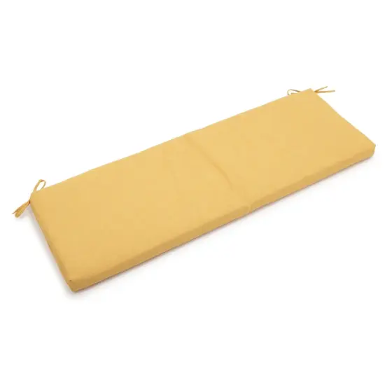 63-inch by 19-inch Spun Polyester Bench Cushion - Lemon {1}