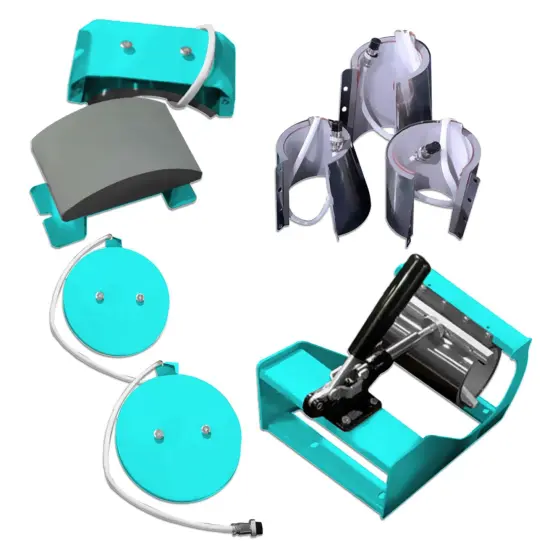 Swing Design 15" x 15" Swing Away 8-in-1 Heat Press - Turquoise {2}