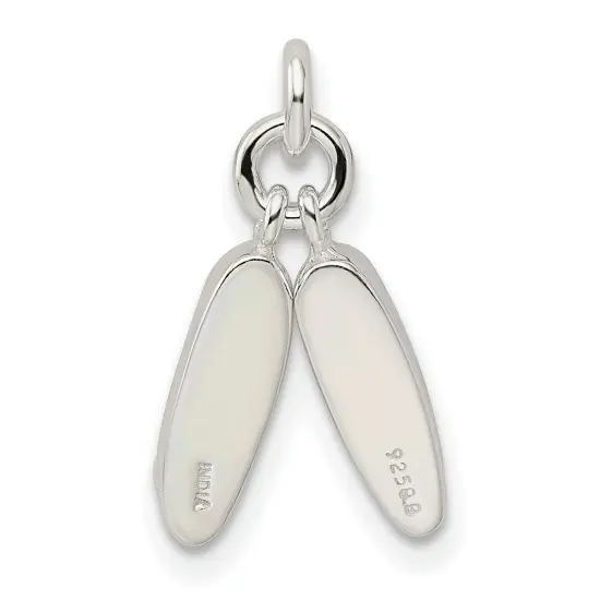 Sterling Silver Ballet Slipper Charm Jewerly 15mm x 11mm {4}