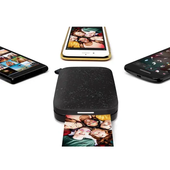 HP Sprocket Portable Printer, Zink Sticky Paper 2x3" Instant Photo Printer for iOS & Android Device Blush Pink {9}