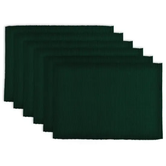 PLACEMAT DARK GREEN Set of 6 {1}