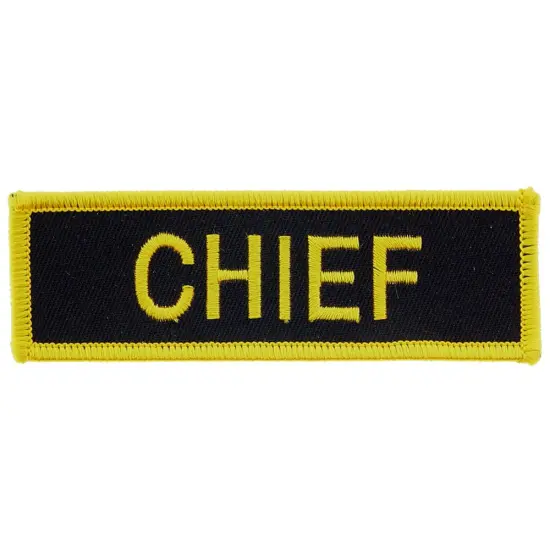 EagleEmblems PM3404 Patch-FIRE,TAB,Chief (YLW/BLK) (1.25x4'') {1}