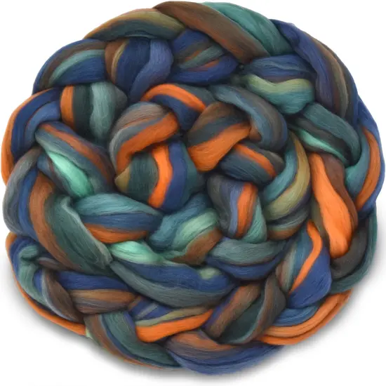100% Superfine Merino Fiber: Top Notch. Soft Combed Top Roving Color Blend for Spinning, Felting, Weaving Globetrotter {1}