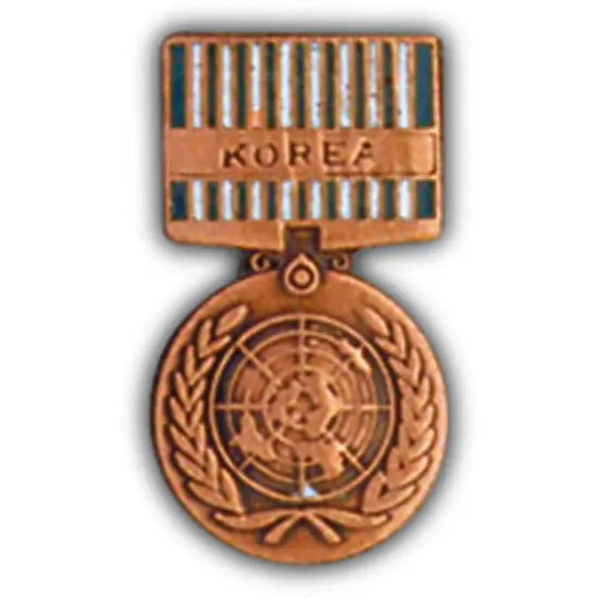 EagleEmblems P15059 PIN-Medal,U.N.Service KOR (1-3/16'') {1}