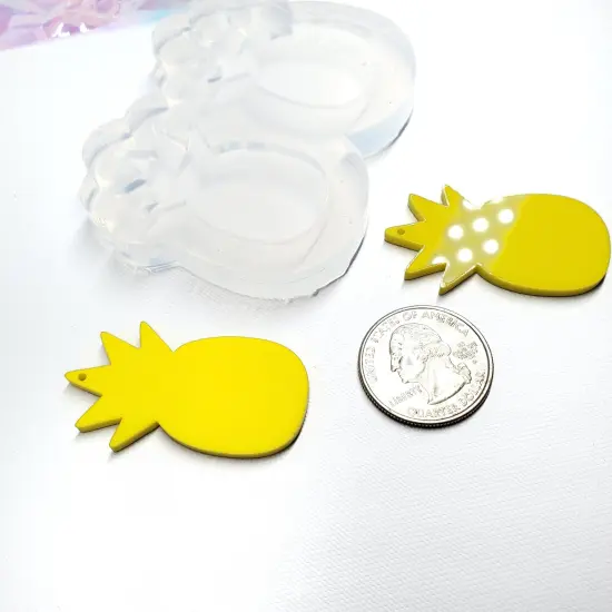 Pineapple Dangle Earring Silicone Mold (D1) {2}