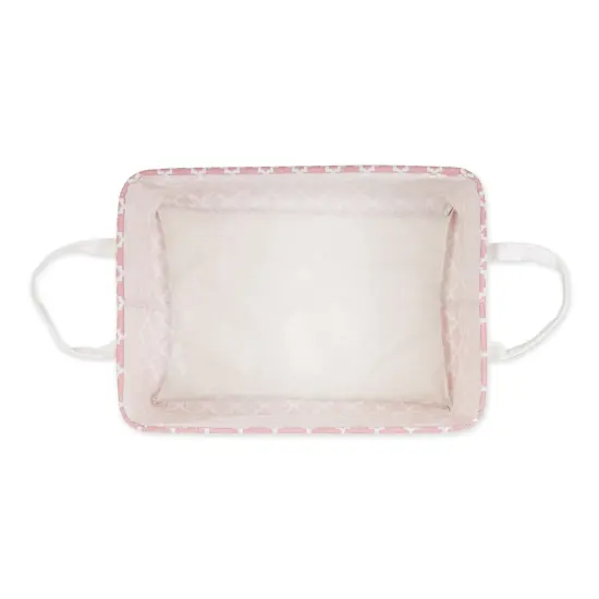 DII PE-Coated Cotton Polyester Laundry Bin Lattice Rose Rectangle Extra Large 12.5x17.5x10.5 (Set of 2) {2}