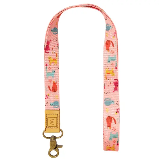 Wrapables Lanyard Keychain and ID Badge Holder Pink Kitty {1}