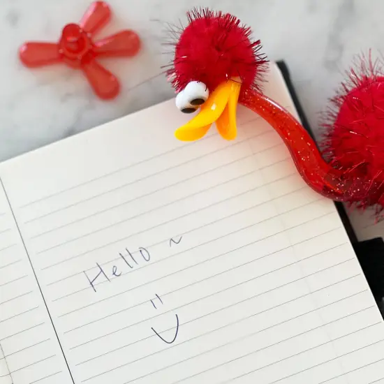 Wrapables Ostrich Ballpoint Pens, Novelty Pens for Office and Party Favors (Set of 6) {4}