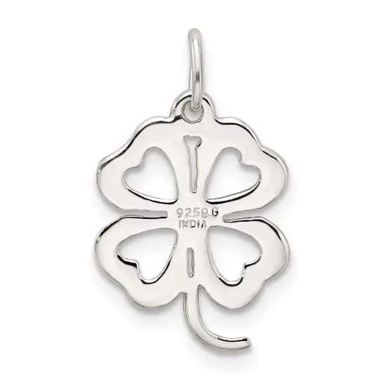 Sterling Silver 4 Leaf Clover Charm Good Luck Jewelry 19mm x 13mm {4}