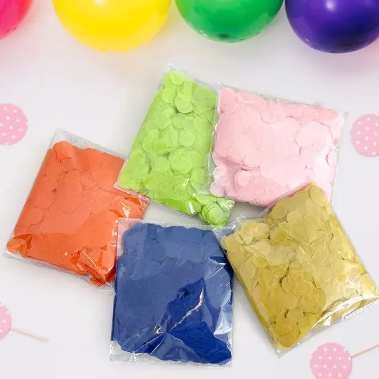 Wrapables Round Tissue Paper Confetti 0.5" Circle Confetti Lime Green {3}