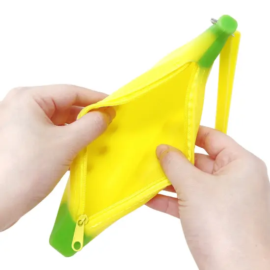 Wrapables Silicone Banana Pencil Pouch Coin Purse Key Holder (Set of 2) {6}