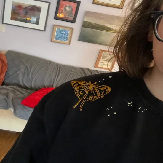 MCreativeJ Moths - Peel Stick and Stitch Hand Embroidery Patterns for DIY Crafting {7}