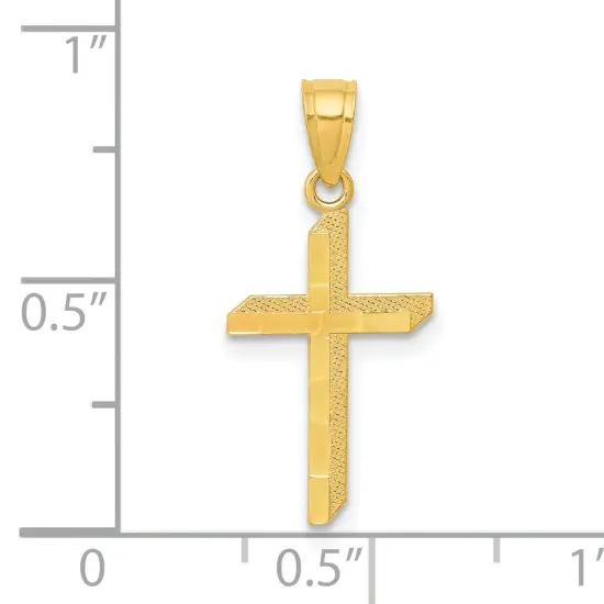 10K Gold Cross Pendant Jewelry 20 x 11mm {3}