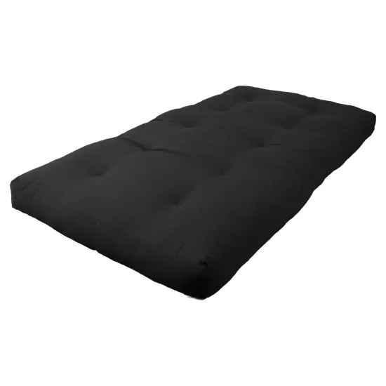 Blazing Needles Renewal 6-inch Twill Twin-size Futon Mattress - Black - Black {1}