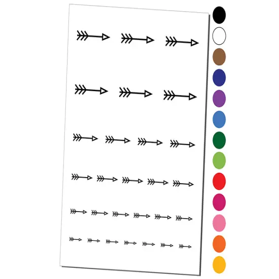 Fun Arrow Temporary Tattoo Water Resistant Fake Body Art Set Collection Light Blue {1}