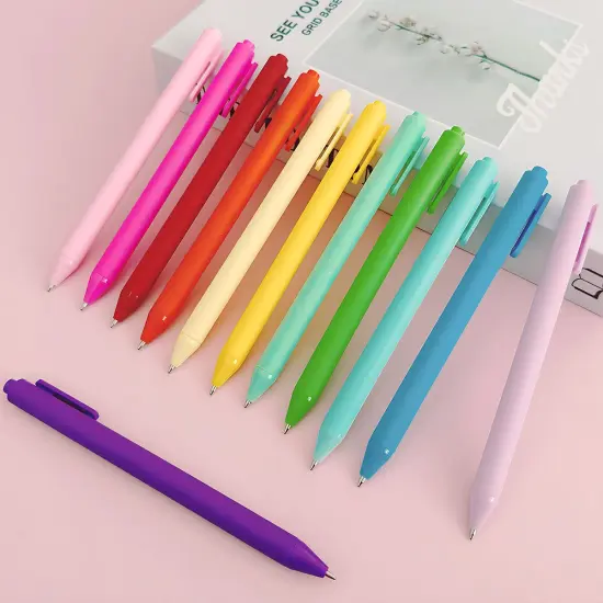 Wrapables Colorful Vibrant Retractable Ballpoint Pens for Home, Office, Stationery (Set of 12) {4}