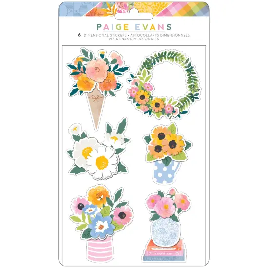 Paige Evans Garden Shoppe Layered Stickers - 6pcs {2}