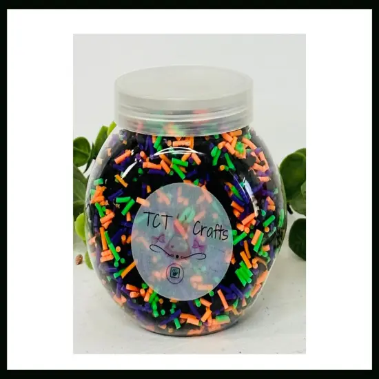 150g Halloween Themed Polymer Clay Sprinkle Mix - Perfect for Fake Bakes, Clay Art, Slime - Spooky, Mysterious, and Festive {2}
