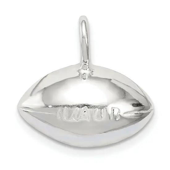 Sterling Silver Football Charm Pendant Sports Jewelry {1}
