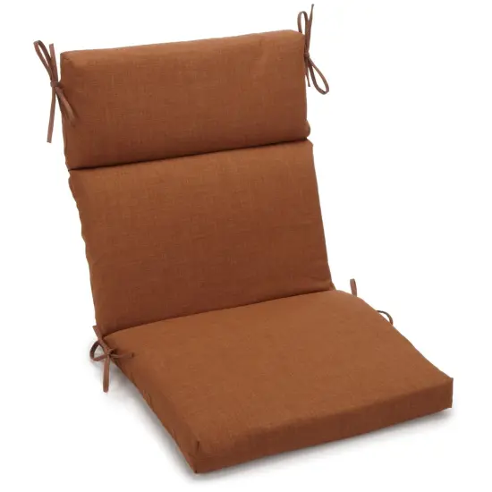 22-inch by 45-inch Spun Polyester Outdoor Squared Seat/Back Chair Cushion - Mocha {1}