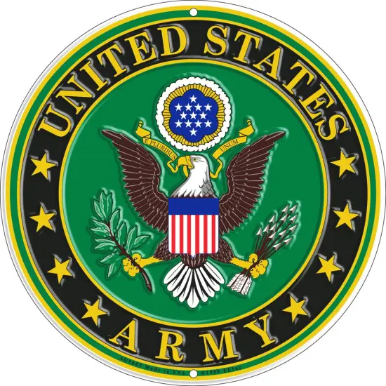 U.S. Army Logo Sign Round 12" {1}