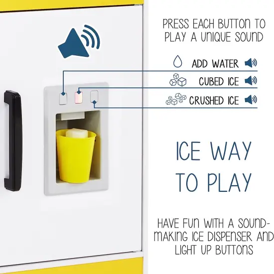 Lil&rsquo; Jumbl Double-Sided Restaurant Playset for Kids, Wooden Pretend Diner Set Toy {4}