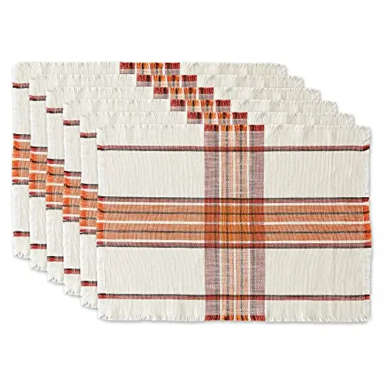 DII Pumpkin Spice Plaid Placemat (Set of 6) {1}