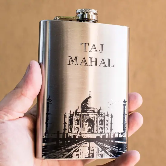 8oz Taj Mahal Stainless Steel Flask {3}