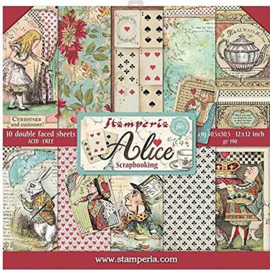 Stamperia Alice Paper Pack 12x12 Paper Pack {1}
