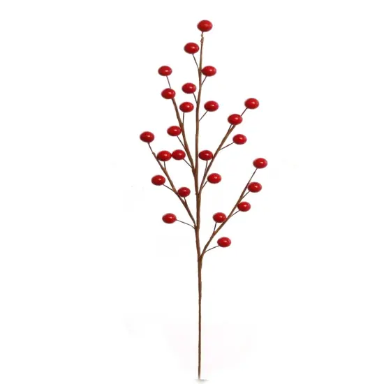 19" BERRY SPRAY 35 BERRIES BURGUNDY - 48 Pieces {1}