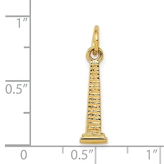 14K Yellow Gold 3D Washington Monument Charm Jewelry 22mm x 5mm {4}