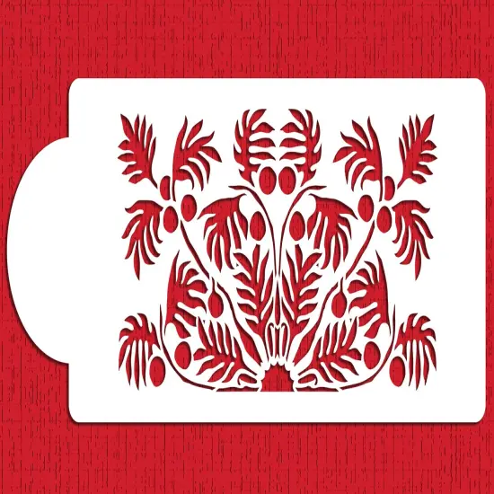 Hawaiian Palm Cake Stencil Tier #1 | C576 by Designer Stencils | Cake Decorating Tools | {1}