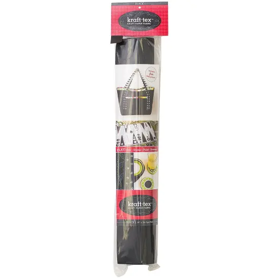 kraft-tex Kraft Paper Fabric 19"X1.5yd-Black {1}