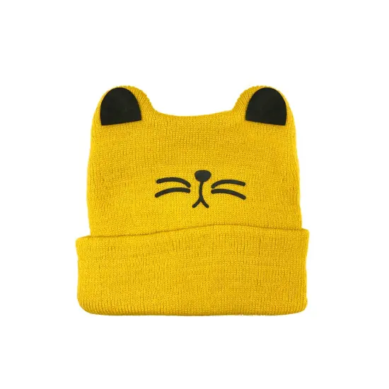 Wrapables Baby Knitted Winter Warm Cat Ear Beanie Cap Hat Yellow {1}