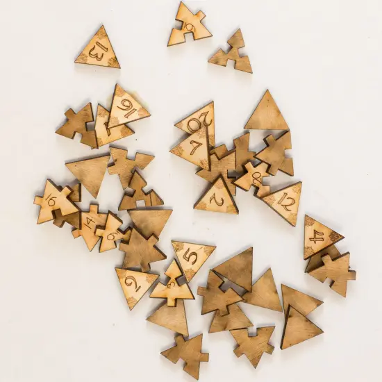 Crafts - 20 Sided Dice - Art Kit - RAW Wood 1.5"x1.5" {2}