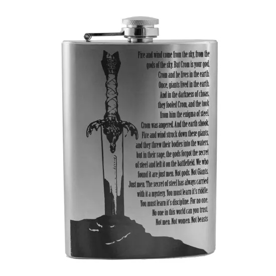 8oz Fire and Wind Stainless Steel Flask {1}